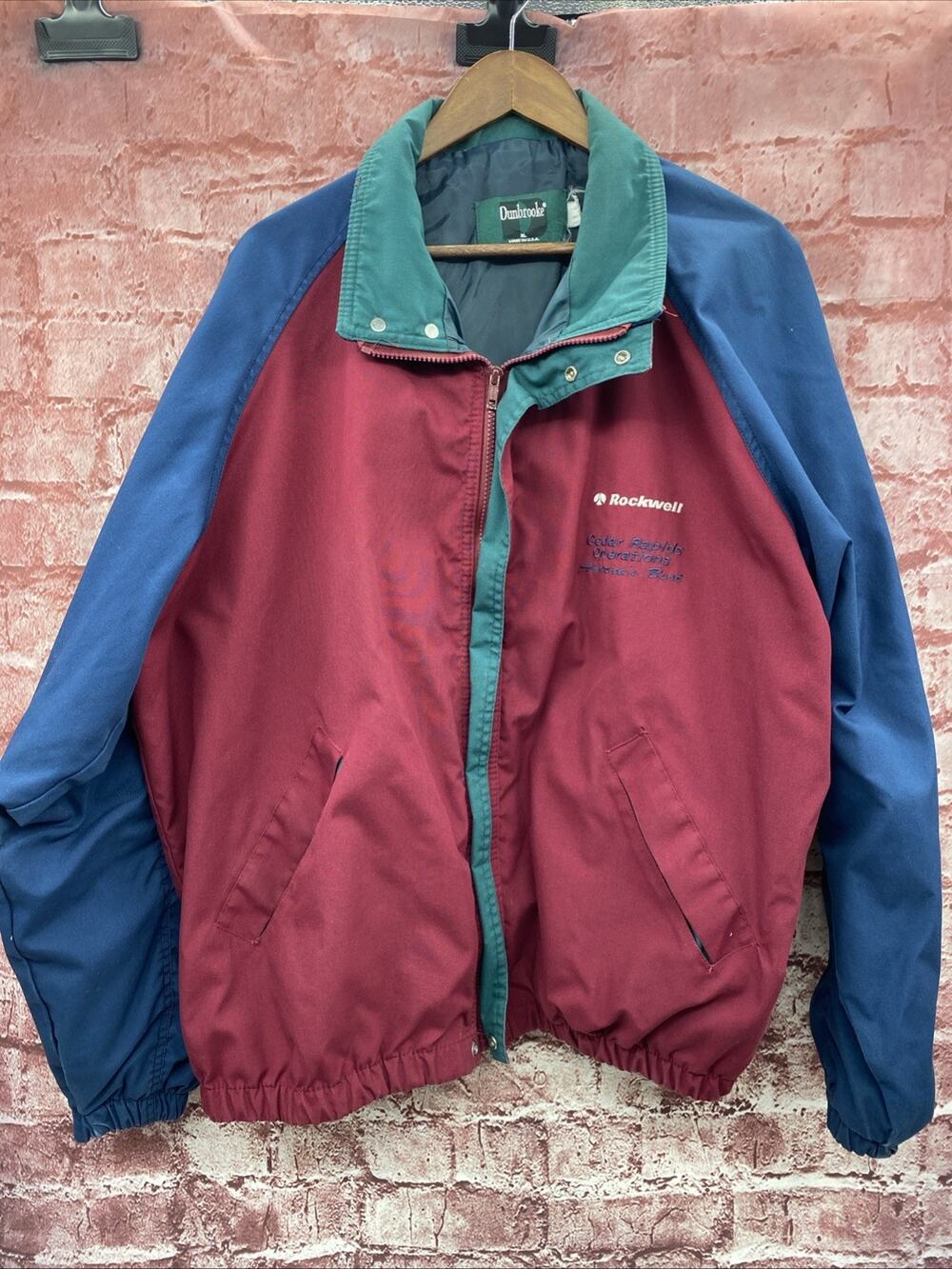 Vintage Dunbrooke Pla Jac Bomber Jacket XL Made in USA Rockwell 90s 80s
